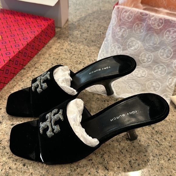 Tory Burch Women's Eleanor Pavé
Kitten Heel Sandals - Picture 2 of 10